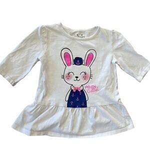 Jumping Beans Bunny Short Sleeve T-shirt Ahoy Cutie Sailor rabbit top Size 4T
